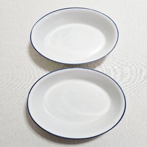 Pfaltzgraff Sky Vintage 2 Oval Bakers Casserole Dishes Blue 10"